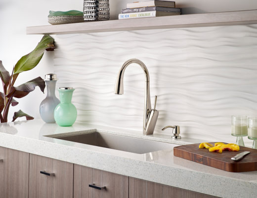 The Zuri Pull-Down Kitchen Faucet is a beautiful marriage of modern design elements with contemporary styling.