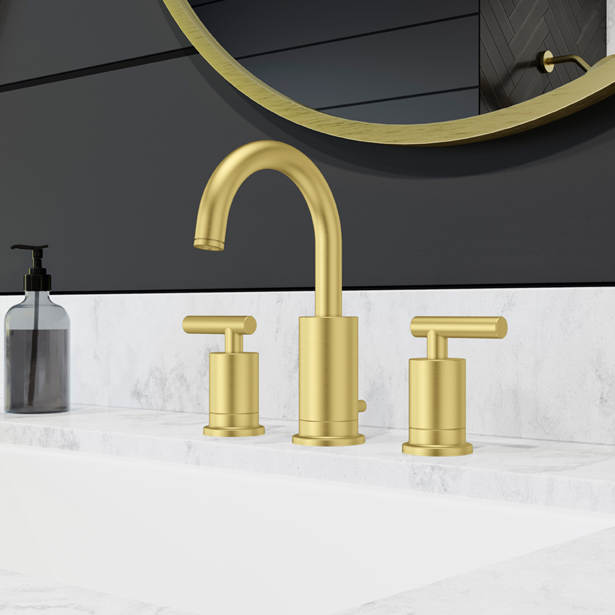 Mid Century Modern Brushed Gold Bathroom Faucet