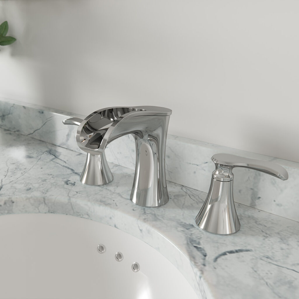 Jaida Widespread Faucet in Polished Chrome